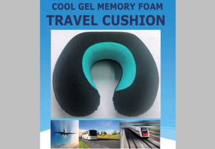 Cool gel memory foam travel clearance pillow